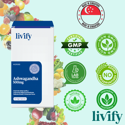 Livify Ashwagandha for Stress Relief Sleep Quality and Mood Balance