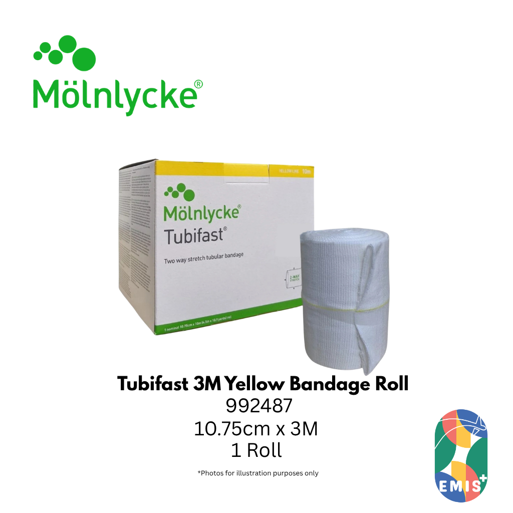 Molnlycke Tubifast 3M Yellow Bandage Roll 992487