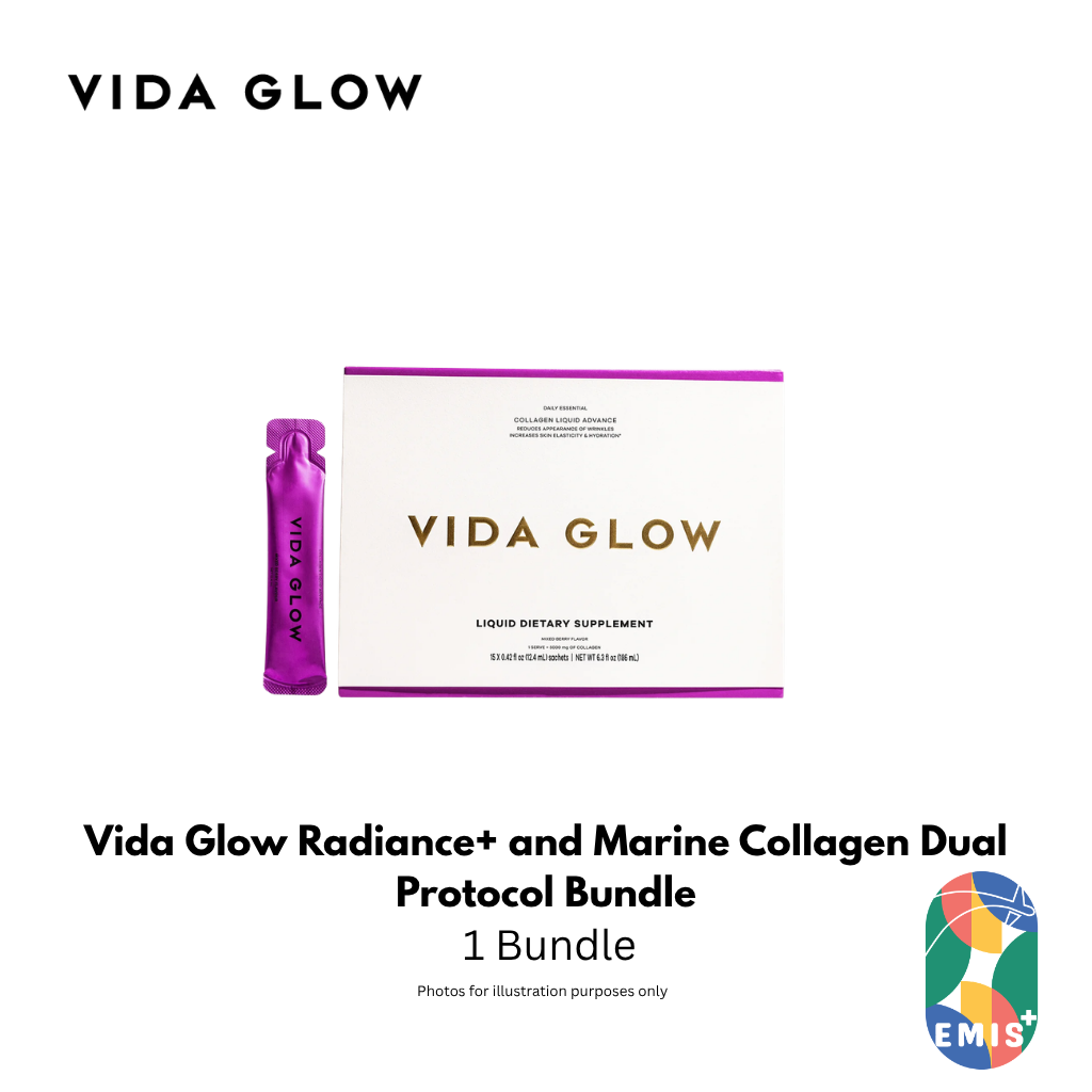 Bundle Sales Vida Glow Radiance Plus 3 Bottles with Collagen Liquid Advance or Marine Collagen 3 Packs Free SGD9 Voucher Pack
