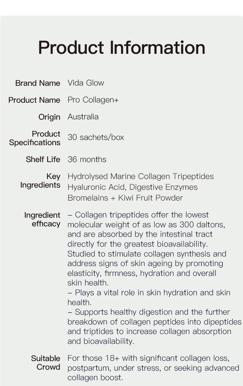 【Member Upgrade】Vida Glow Pro Collagen+*6 Free SGD9 voucher pack