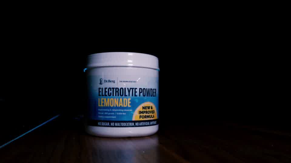 Dr. Berg Electrolyte Powder with 1000 mg of Potassium and Magnesium - Ultimate Hydration Support