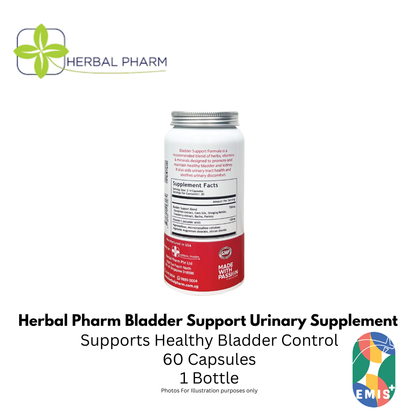 Herbal Pharm Bladder Support 60 V Capsules Urinary Tract and Bladder Health Supplement