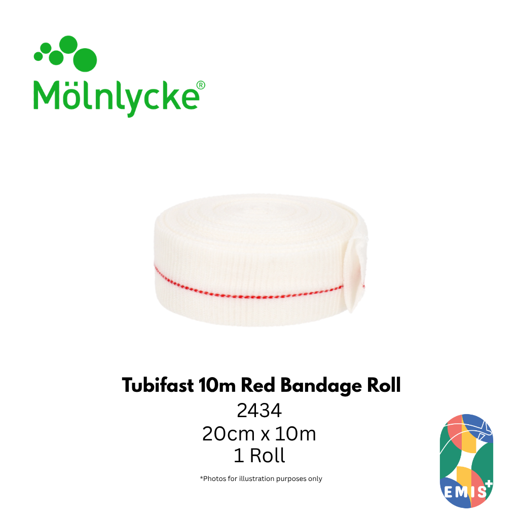 Molnlycke Tubifast 10m Roll Red 1s (2434)
