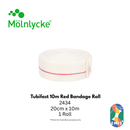 Molnlycke Tubifast 10m Roll Red 1s (2434)