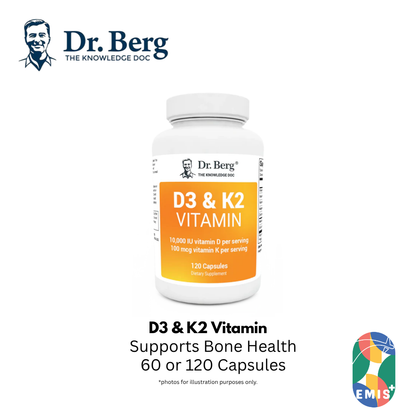 Berg 博士的 D3 和 K2 维生素：最大强度支持