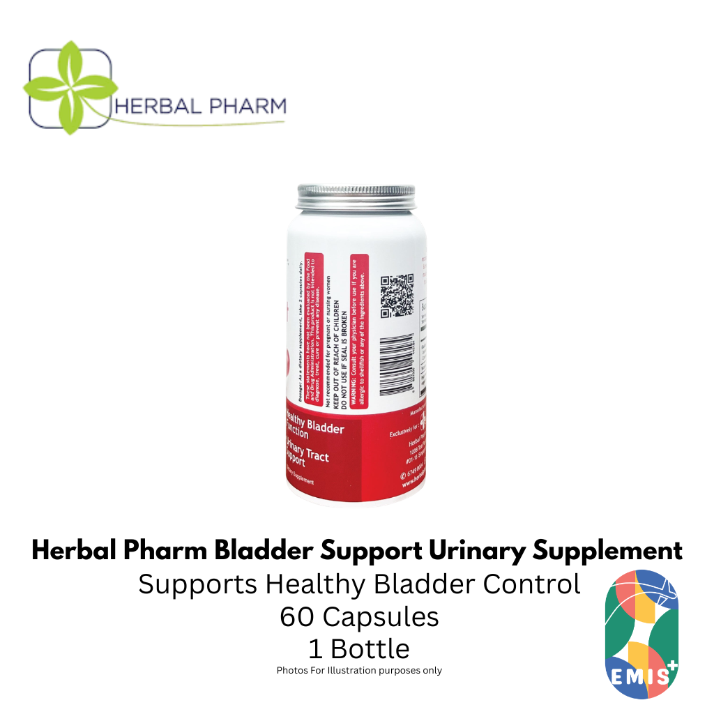 Herbal Pharm Bladder Support 60 V Capsules Urinary Tract and Bladder Health Supplement