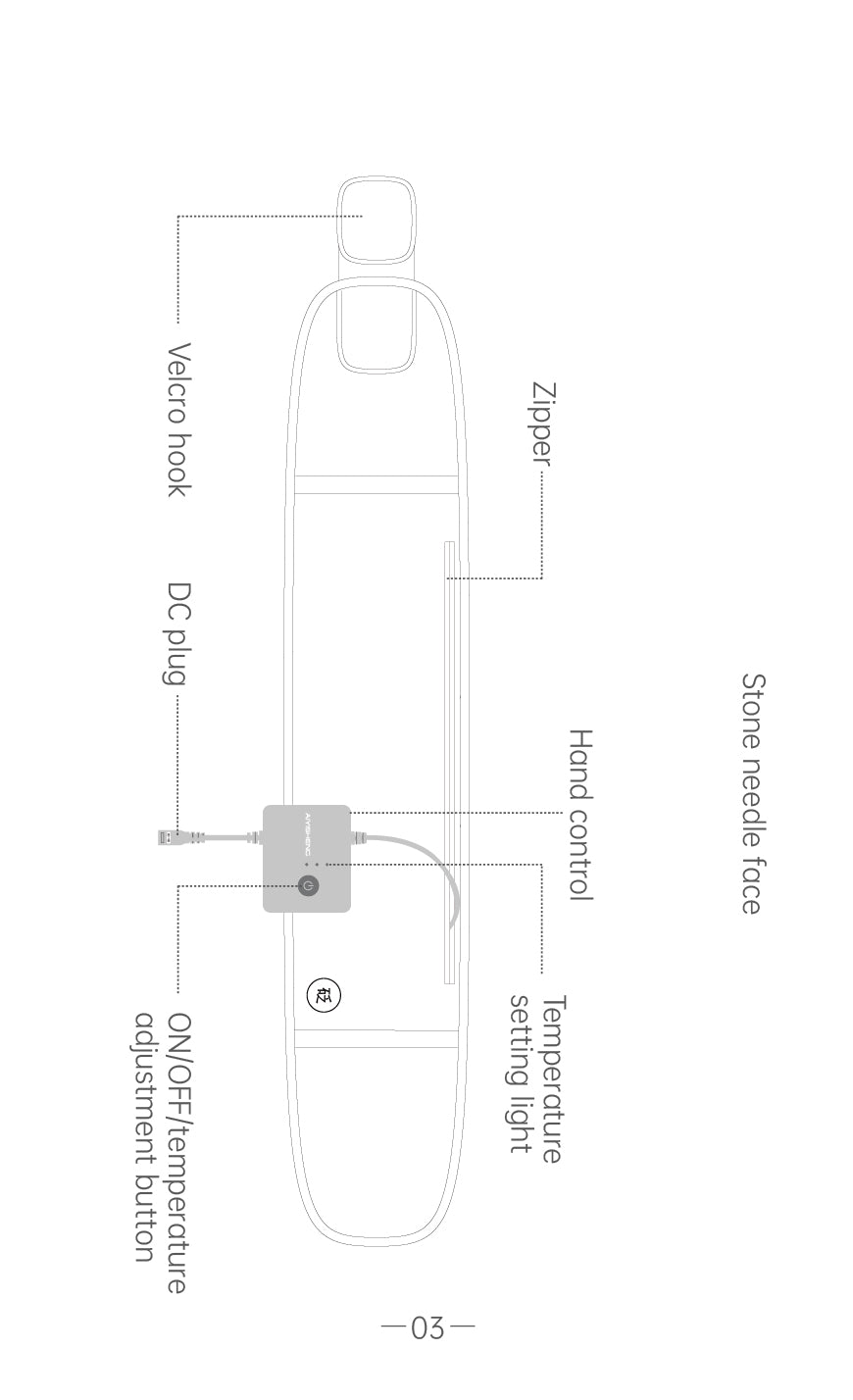 Stone Needle Waist and Abdomen Hot Compress Belt AYS-089 official English manual page 5