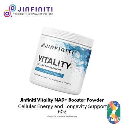 Jinfiniti Vitality NAD+ Booster Powder - 60g Supplement for Cellular Energy and Longevity Support