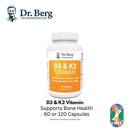 Berg 博士的 D3 和 K2 维生素：最大强度支持