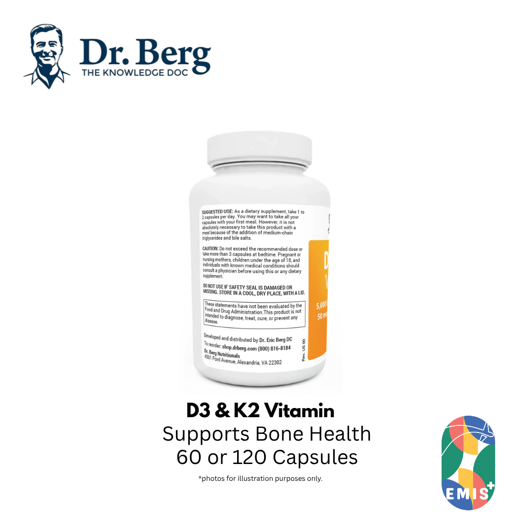 Berg 博士的 D3 和 K2 维生素：最大强度支持