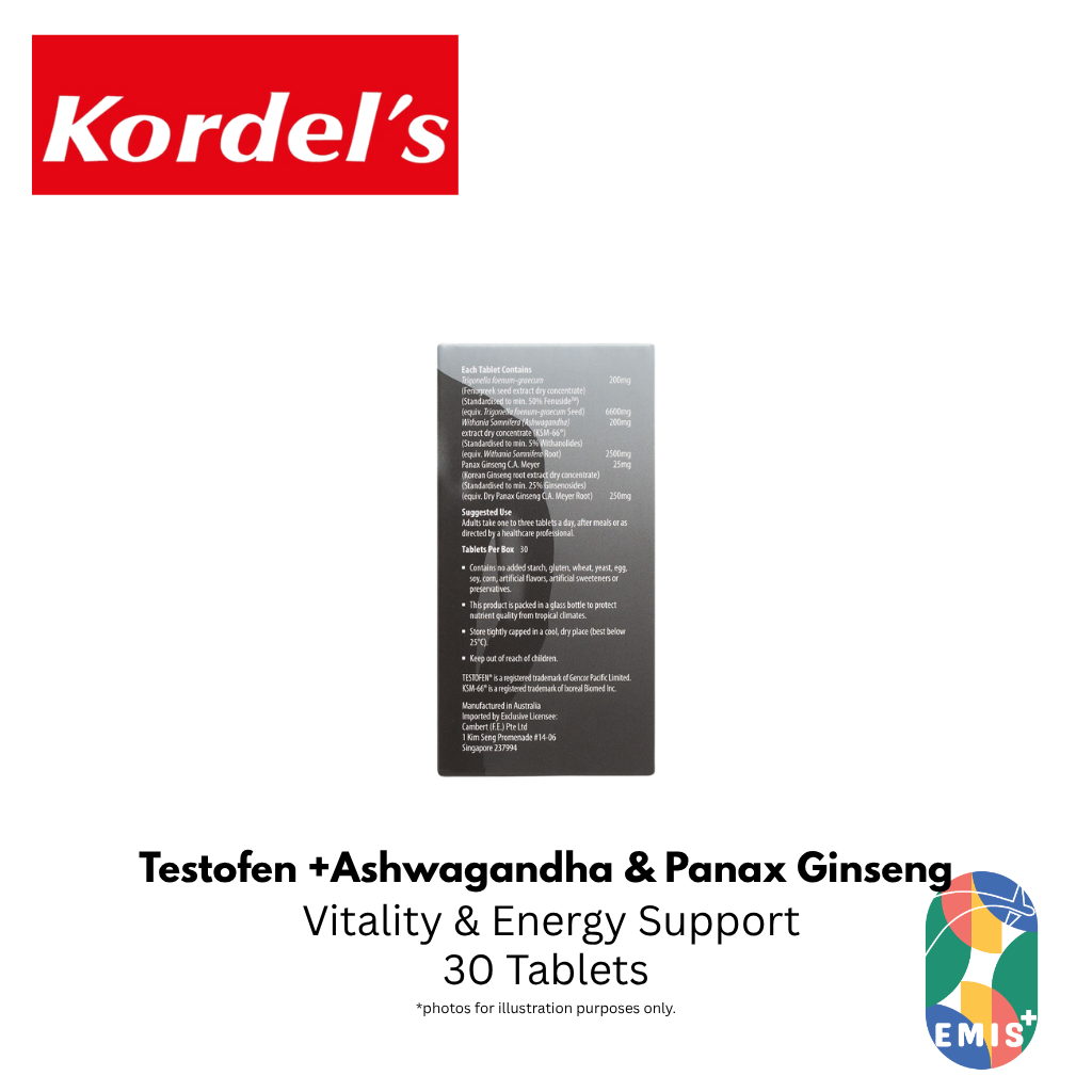 KORDEL’S TESTOFEN® PLUS ASHWAGANDHA AND PANAX GINSENG