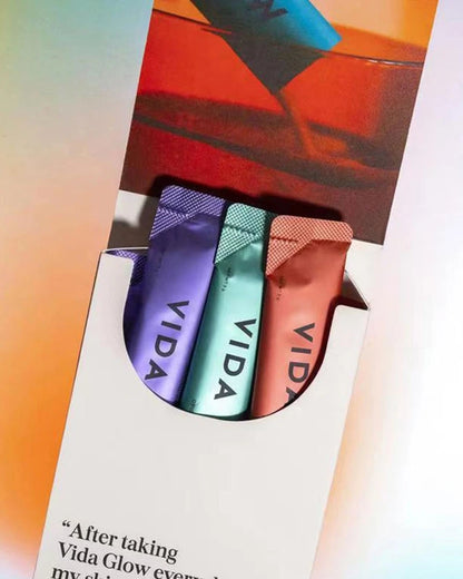 Vida Glow Natural Marine Collagen 30 sachets*3 packs Free Marine Collagen*6 sachets