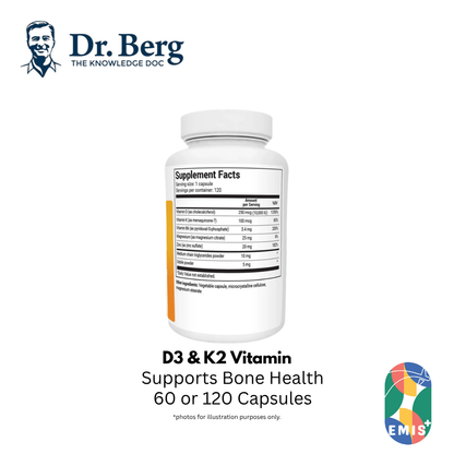 Berg 博士的 D3 和 K2 维生素：最大强度支持