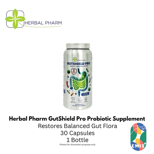 Herbal Pharm GutShield Pro Probiotic Supplement with Bacillus Coagulans BCP92 for Digestive and Immune Health 30 Capsules