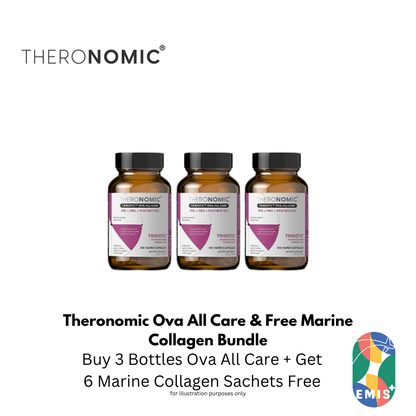 Bundle Sales Theronomic Ova All Care 60 Capsules Buy 3 Bottles Get Marine Collagen 6 Sachets Free