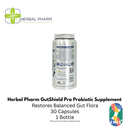 Herbal Pharm GutShield Pro Probiotic Supplement with Bacillus Coagulans BCP92 for Digestive and Immune Health 30 Capsules