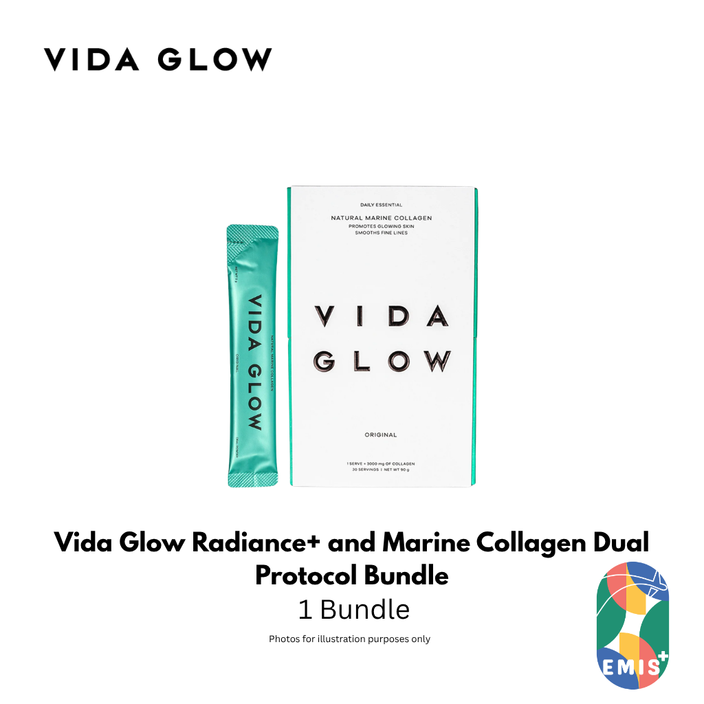 Bundle Sales Vida Glow Radiance Plus 3 Bottles with Collagen Liquid Advance or Marine Collagen 3 Packs Free SGD9 Voucher Pack