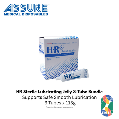 Bundle of 3 HR Sterile Lubricating Jelly Flip Top Tube 113g