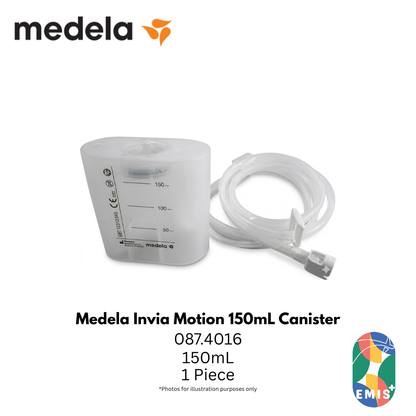 Medela Invia Motion 150mL Canister with Solidifier & Quick Connect (087.4016)