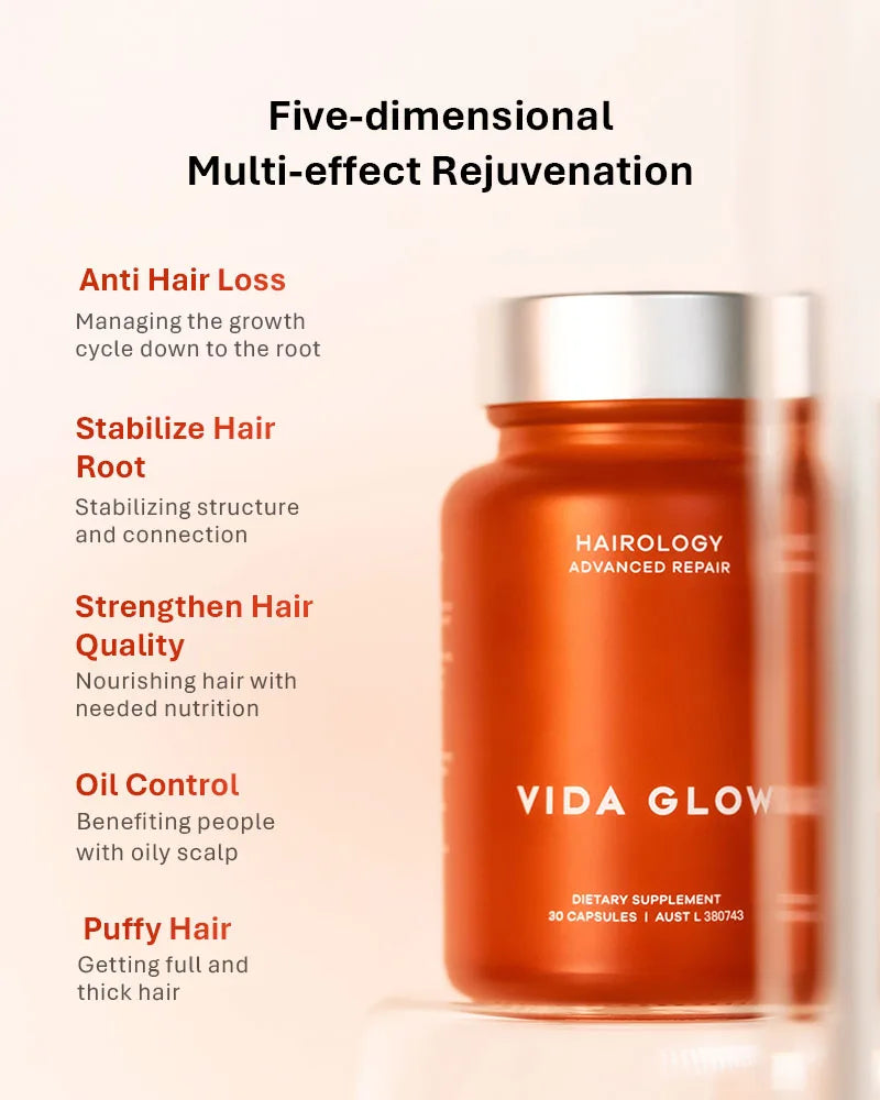 Vida Glow Hairology - 30 Capsules for Thicker, Healthier Hair