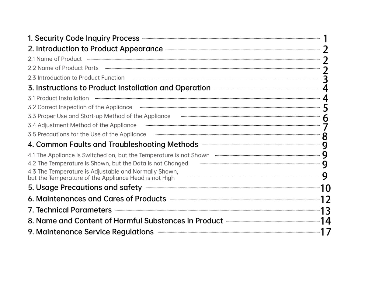 New Generation Double Head Warm Body Appliance official English manual page 3