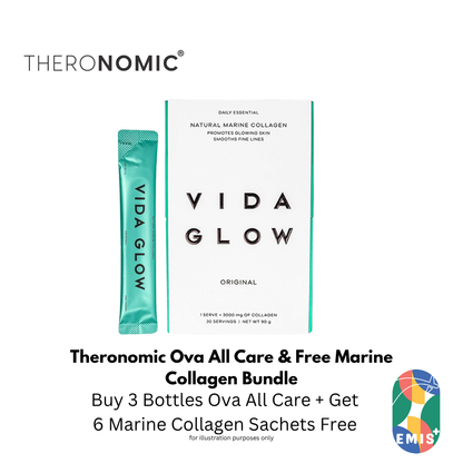 Bundle Sales Theronomic Ova All Care 60 Capsules Buy 3 Bottles Get Marine Collagen 6 Sachets Free