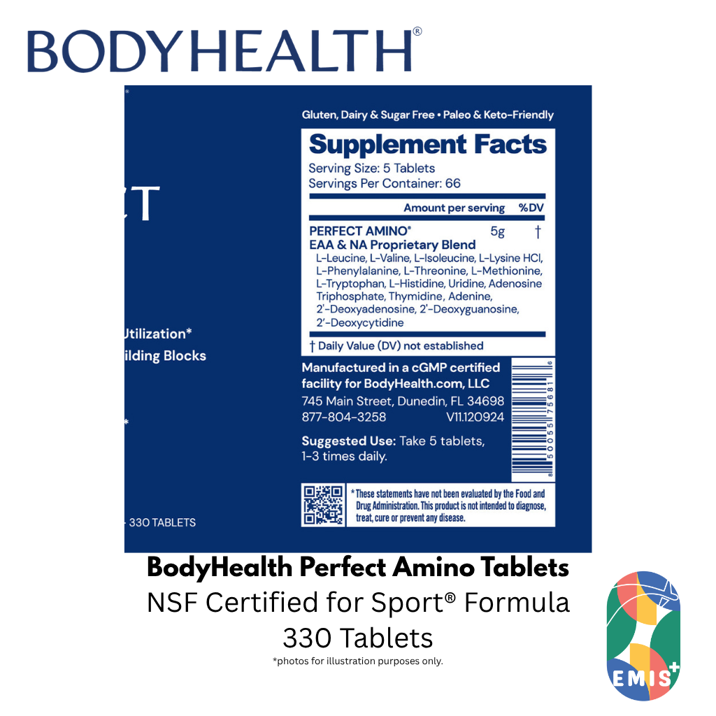 BodyHealth Perfect Amino Tablets NSF Certified for Sport 330ct