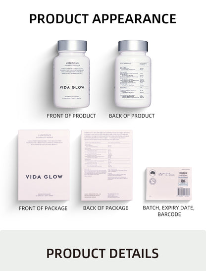 【Member Upgrade】Vida Glow Luminous Capsules 30 capsules*4 bottles Free SGD9 voucher pack