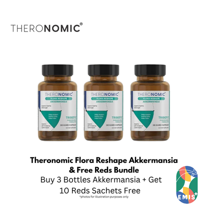 Bundle Sales Theronomic Flora Reshape Akkermansia Buy 3 Bottles Get Reds 10 Sachets Free