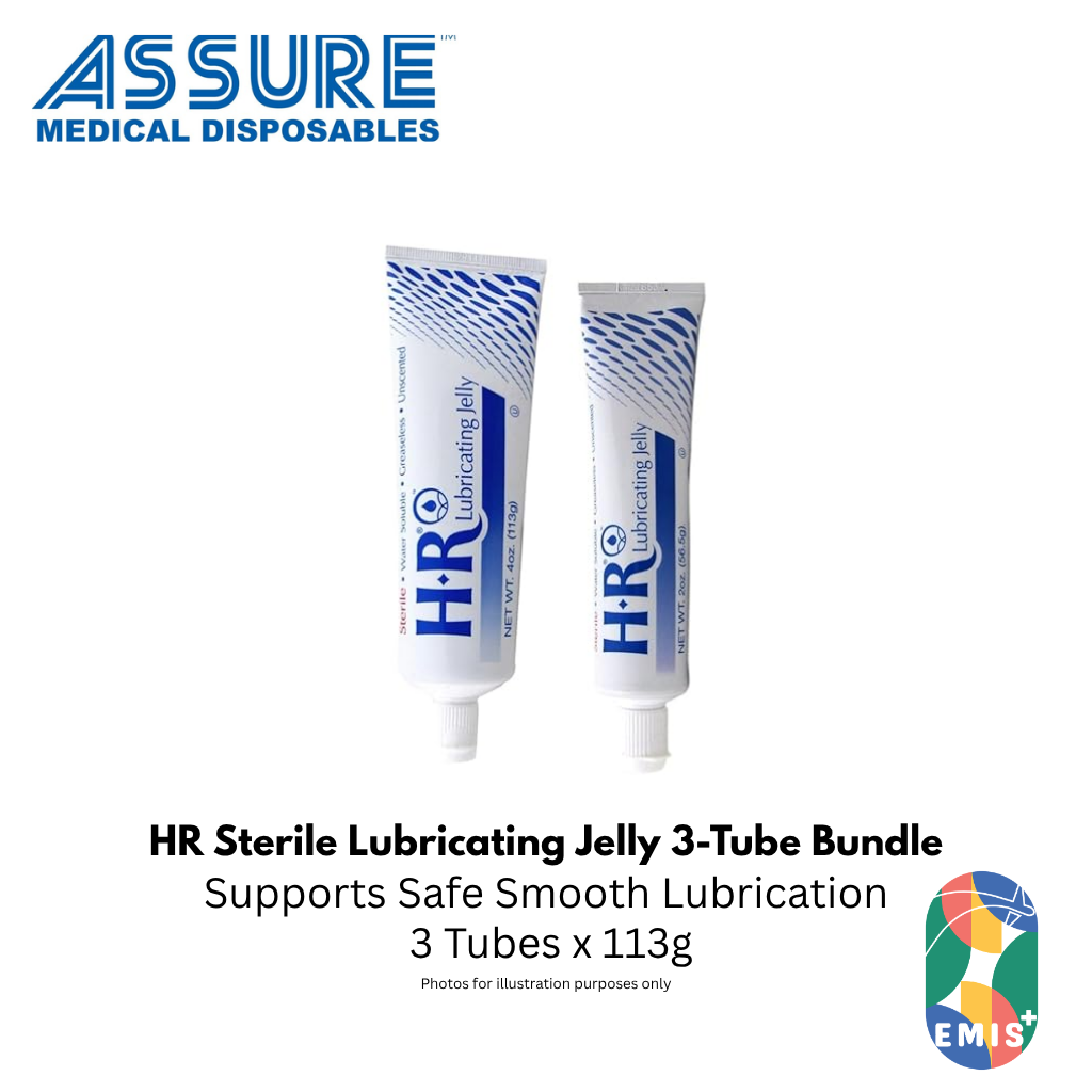 Bundle of 3 HR Sterile Lubricating Jelly Flip Top Tube 113g