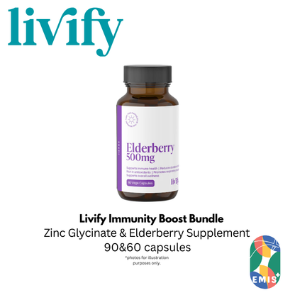 Livify Immunity Boost Bundle Elderberry and Zinc Glycinate Supplement Set
