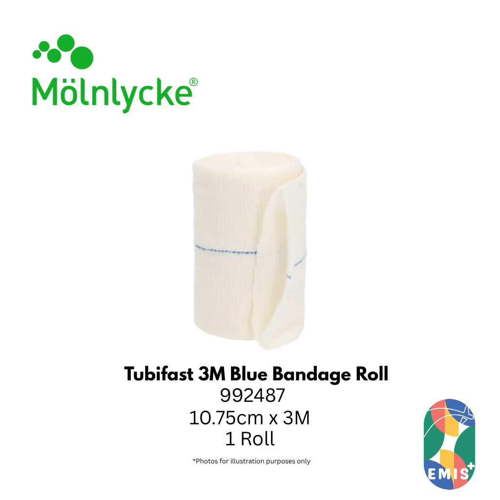 Molnlycke Tubifast 3M Blue Bandage Roll 992486