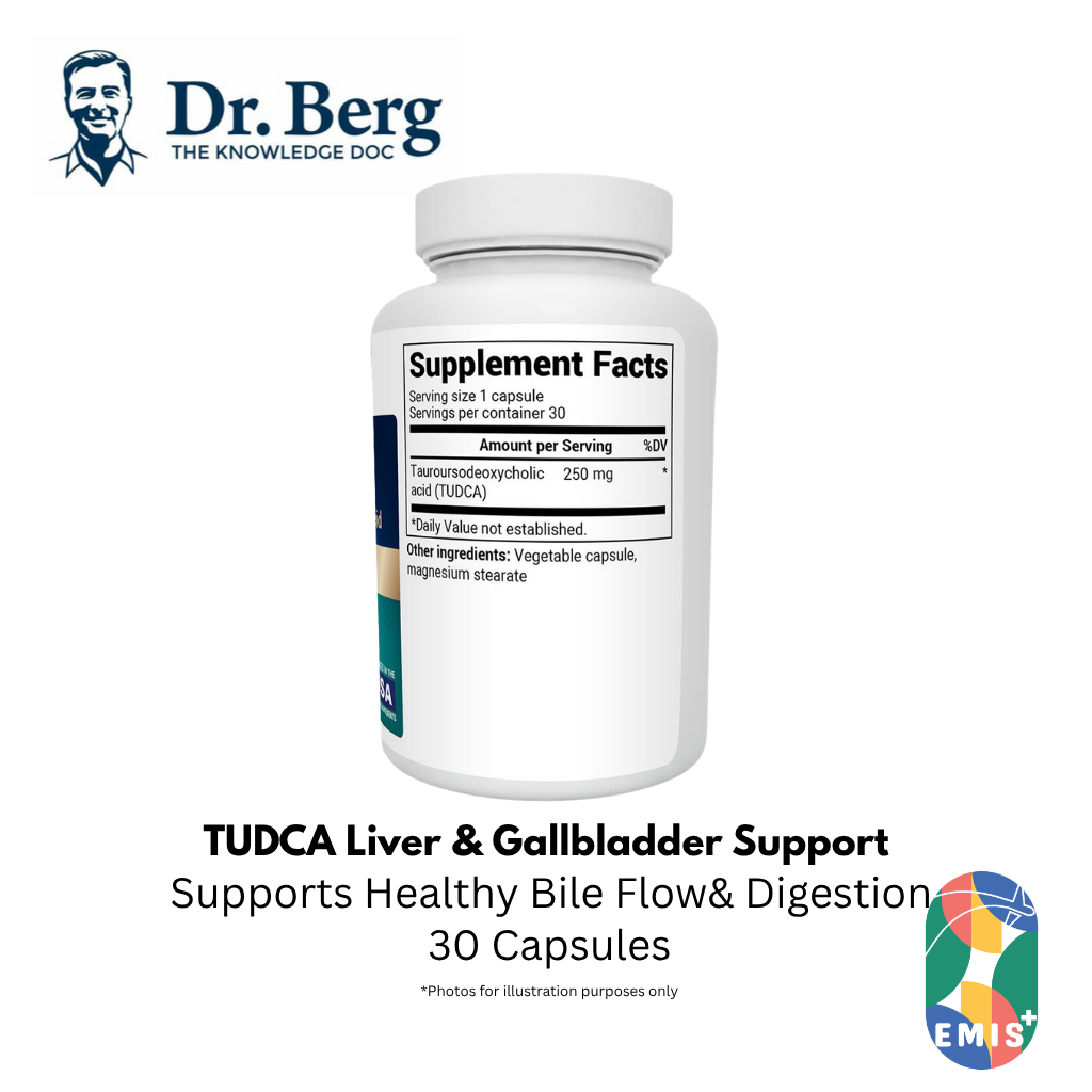 Dr Berg TUDCA：高级肝脏和胆囊支持 - 250 毫克胶囊
