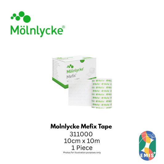 Molnlycke Mefix Tape 10cm x 10m Secure Fixation Tape for Dressings and Medical Devices