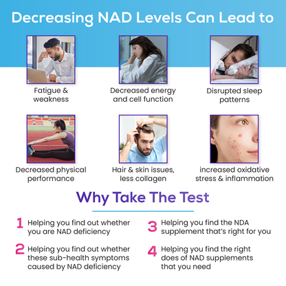 Jinfiniti Intracellular NAD+ Test - CLIA-Certified NAD Level Analysis Kit