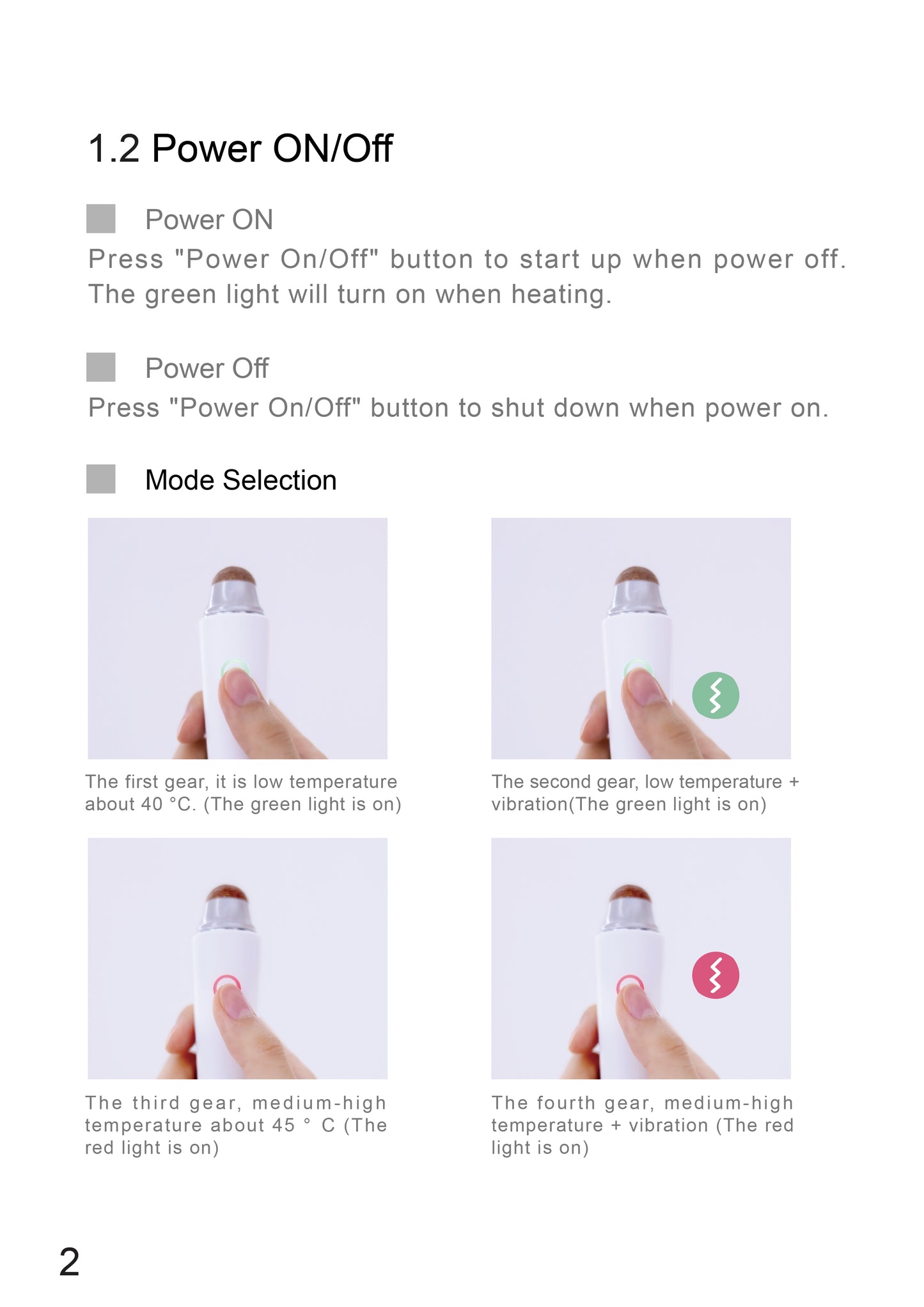 Stone Needle Eyes Massage Appliance AYS-011 official English manual page 5