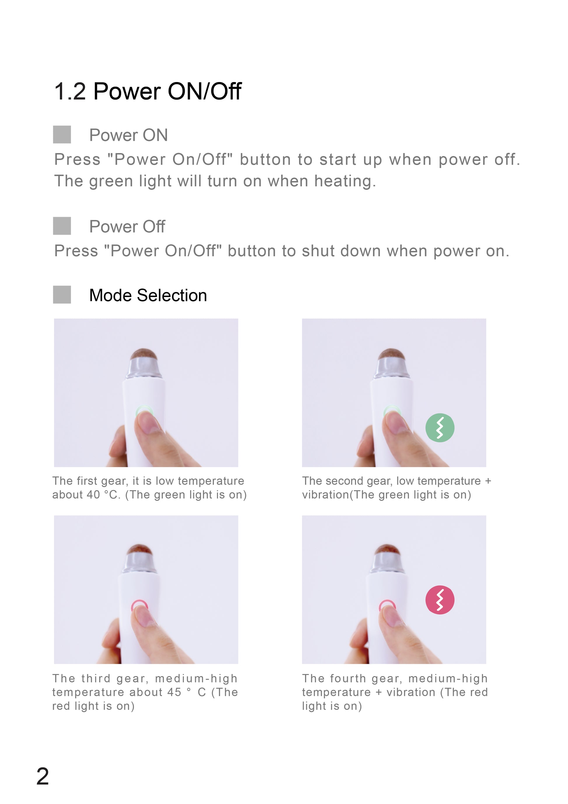 Stone Needle Eyes Massage Appliance AYS-011 official English manual page 5
