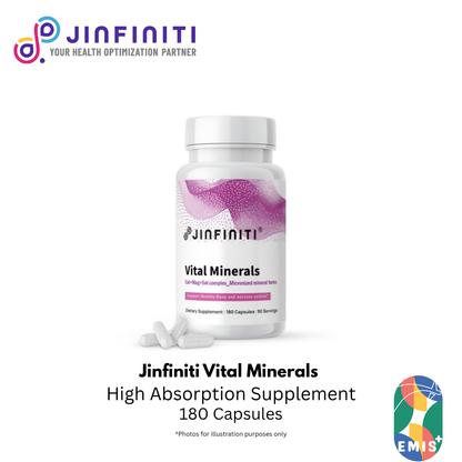 Vital Minerals Chelated Mineral Complex - High Absorption Supplement by Jinfiniti