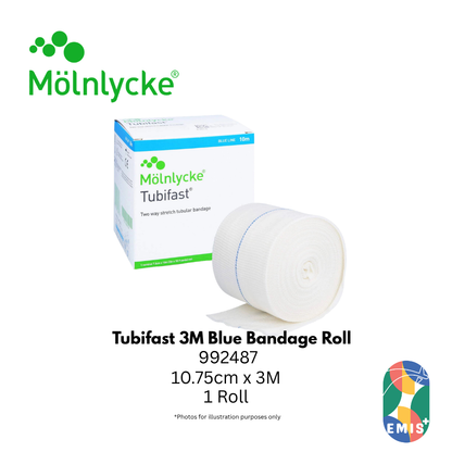 Molnlycke Tubifast 3M Blue Bandage Roll 992486