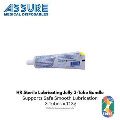 Bundle of 3 HR Sterile Lubricating Jelly Flip Top Tube 113g