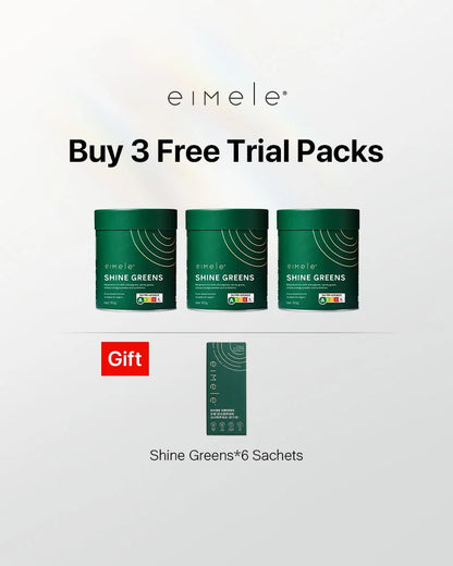 eimele Shine Greens Home Edition 150g*3 tins Free Shine Greens*6 sachets