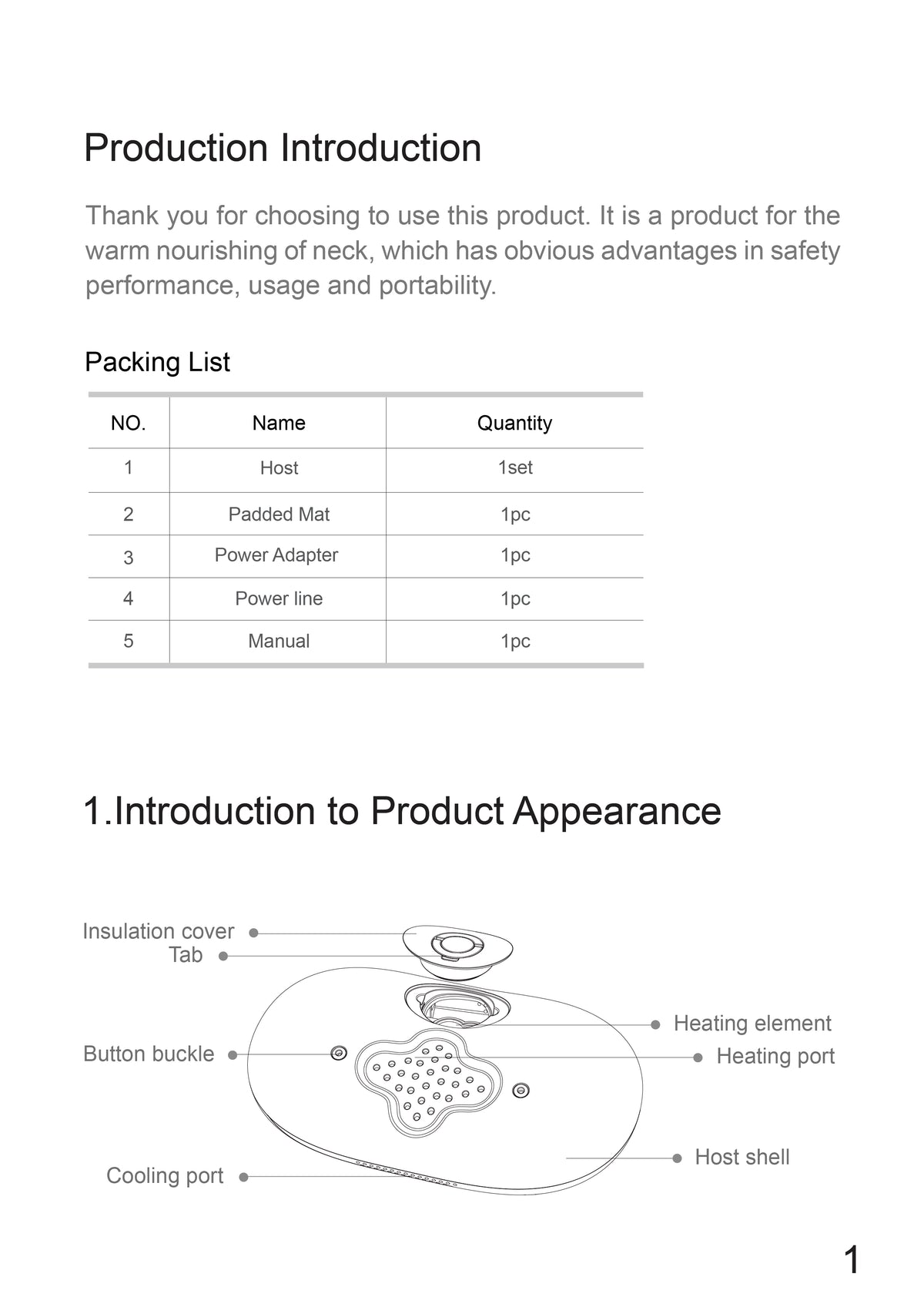 Multifunctional Pillow Appliance for Warming Neck AYS-012 official English manual page 2