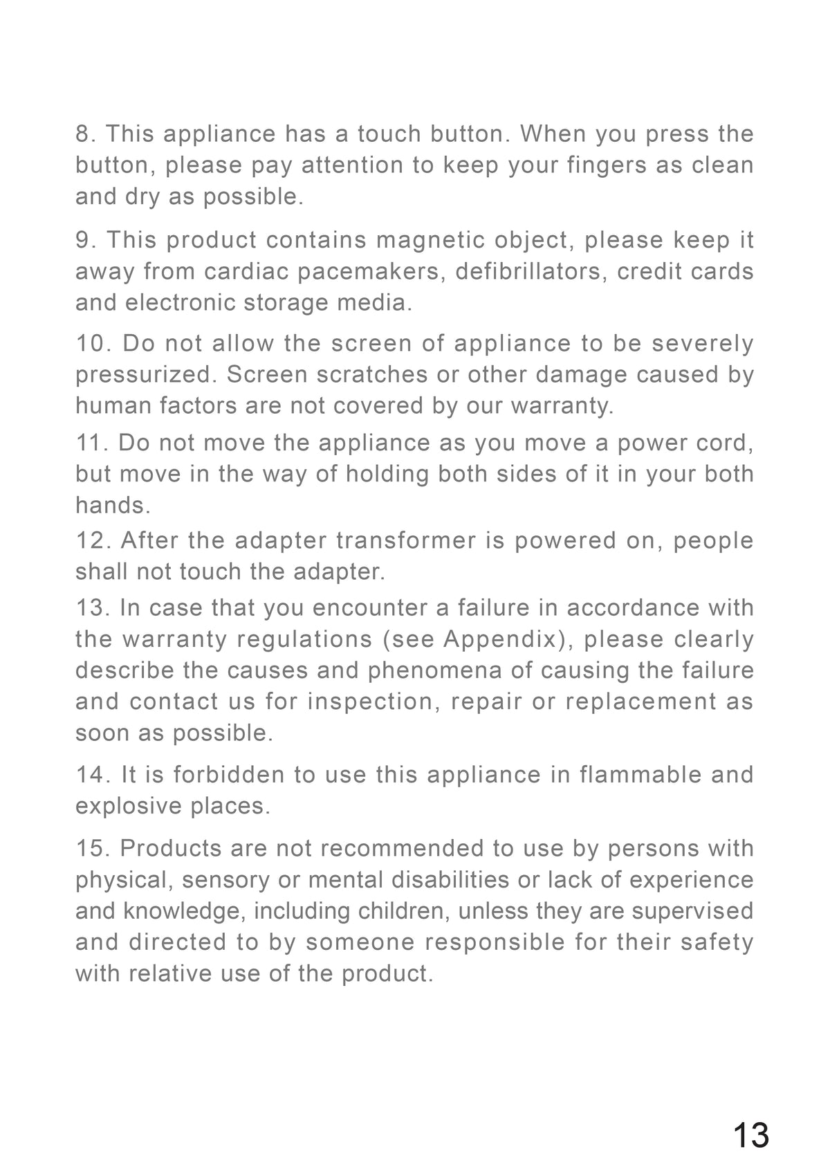 AiYiSheng AYS-012 Warming Neck Pillow Appliance official English manual page 14