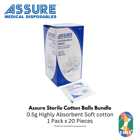 ASSURE Cotton Ball Sterile 0.5G Bundle of 20