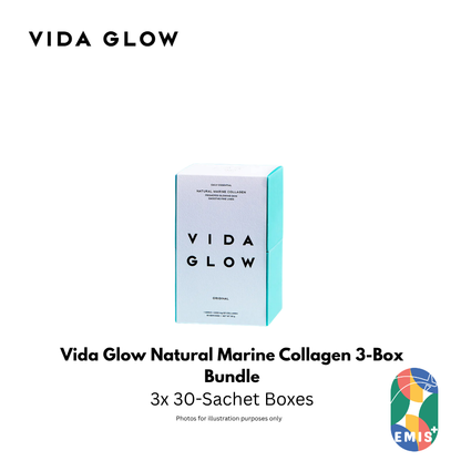 Vida Glow Natural Marine Collagen 30 Sachets Buy 3 Free Marine Collagen 6 Sachets