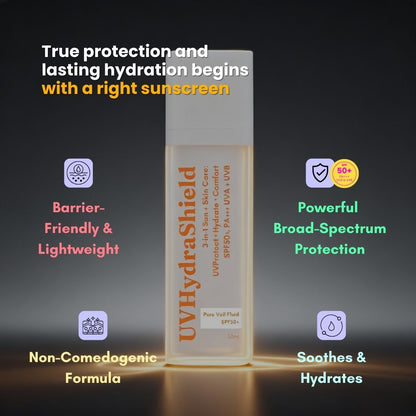 Pure Veil Fluid SPF50 Plus Sunscreen for UV Protection Hydration and Comfort 30ml
