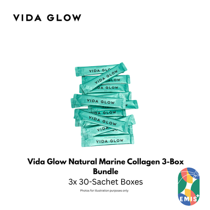 Vida Glow Natural Marine Collagen 30 Sachets Buy 3 Free Marine Collagen 6 Sachets