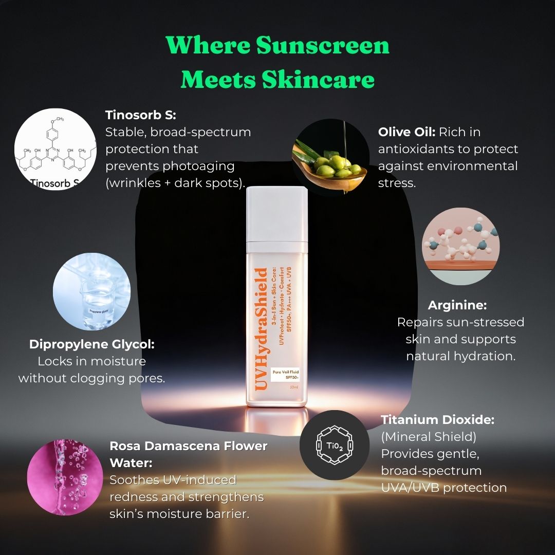 Pure Veil Fluid SPF50 Plus Sunscreen for UV Protection Hydration and Comfort 30ml