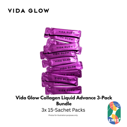 Vida Glow Collagen Liquid Advance 15 Sachets Buy 3 Free Marine Collagen 6 Sachets