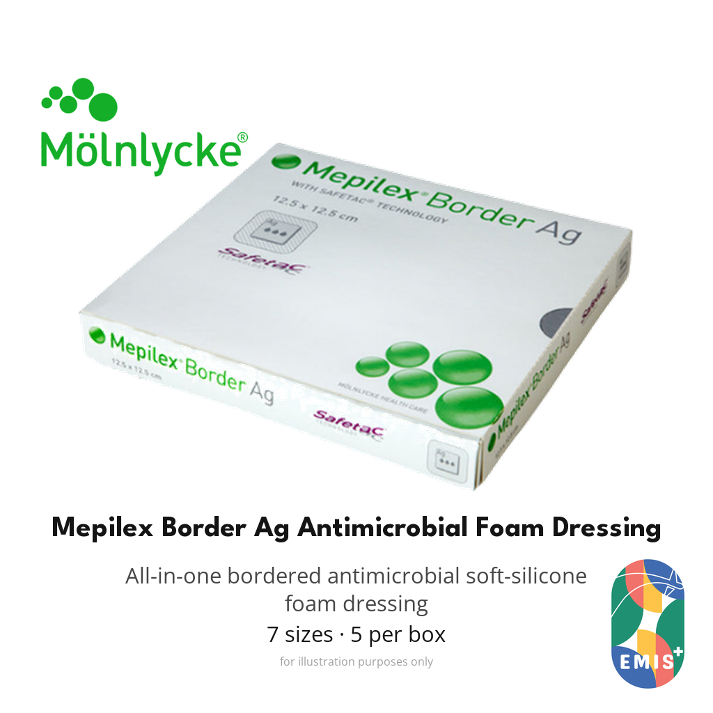 Mepilex Border Ag Antimicrobial Foam Dressing